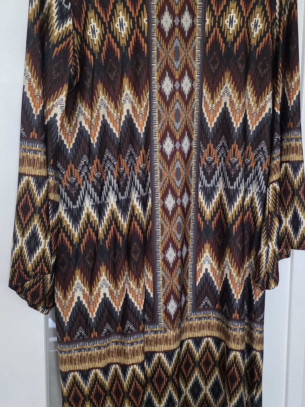 Soho Apparel Multicolor Aztec Print Top - Black, Brown, Mustard
